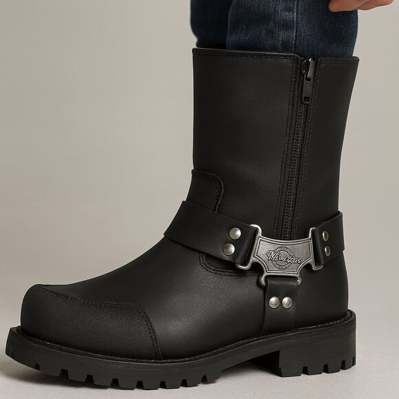 Milwaukee Motorcycle Clothing Co. Men’s Drag Harness Boots – Size 9.5D Brand New - Picture 1 of 6